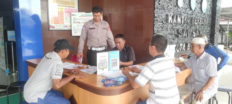 Satlantas Polres Bontang Sosialisasi Mekanisme Penerbitan STNK di Kantor Polres