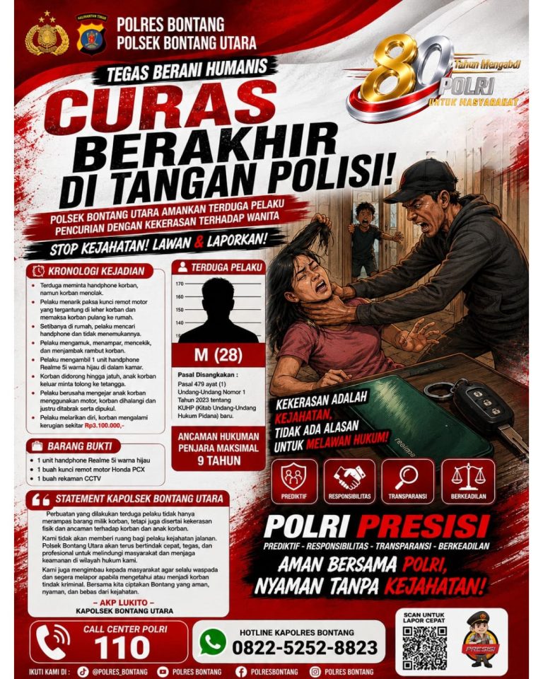 Diduga Rampas Ponsel dan Aniaya Seorang IRT, Pria di Bontang Utara Diamankan Polisi