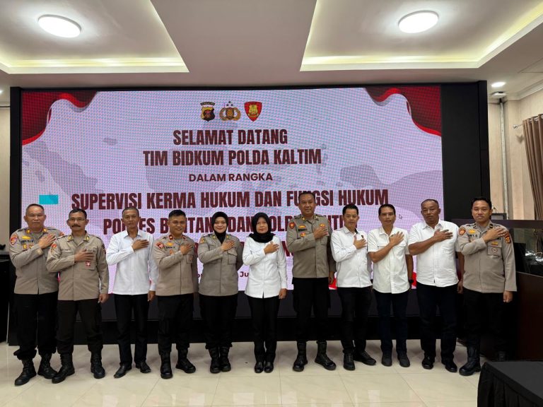 Supervisi Kerma Hukum dan Fungsi Hukum oleh Bidkum Polda Kaltim Digelar di Polres Bontang