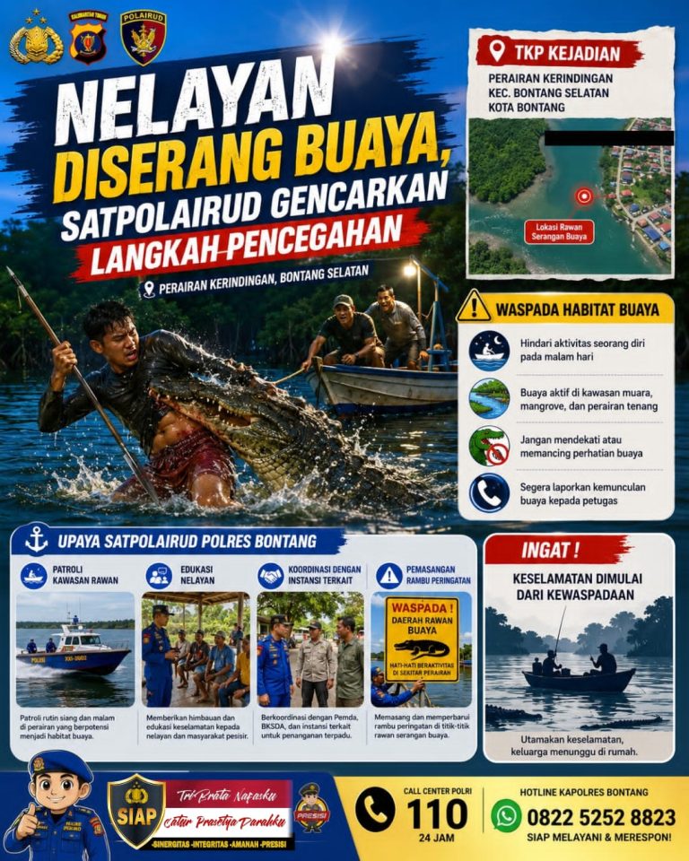 Nelayan Diserang Buaya, Satpolairud Gencarkan Langkah Pencegahan