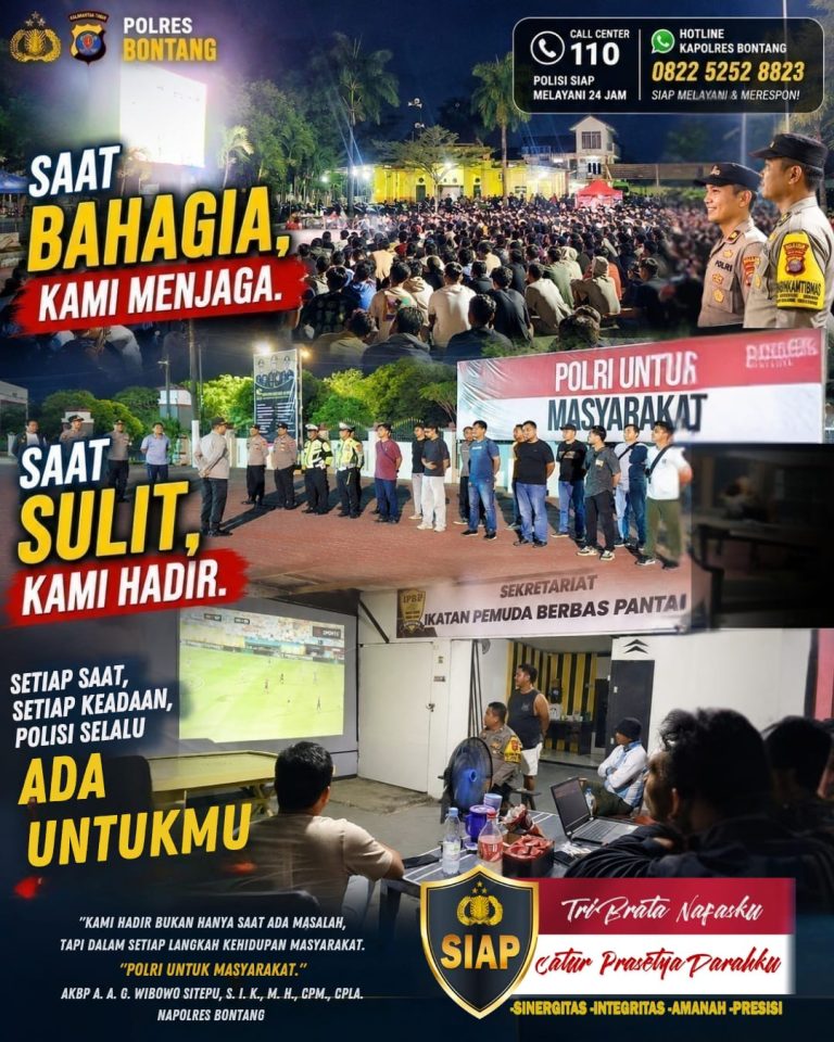 Ribuan Warga Nobar, Polisi Siaga