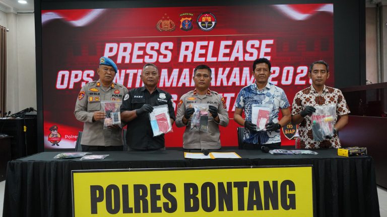 Press Release Ops Antik Mahakam 2026 : Polres Bontang Ungkap 16 Kasus, 18 tersangka berhasil diamankan