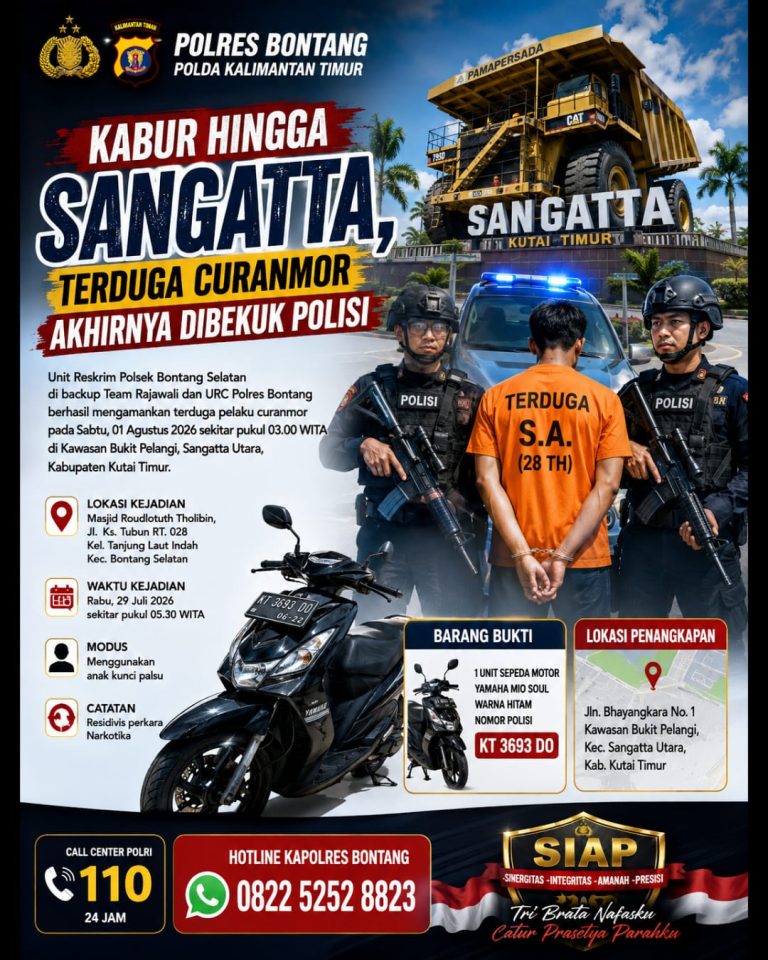 Kabur hingga Sangatta, Terduga Curanmor Akhirnya Dibekuk Polisi