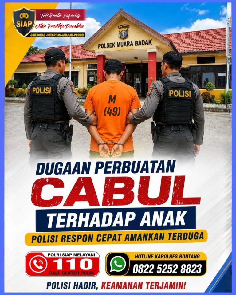 Polisi Respon Cepat, Bapak Tiri Diduga Lakukan Perbuatan Cabul Diamankan
