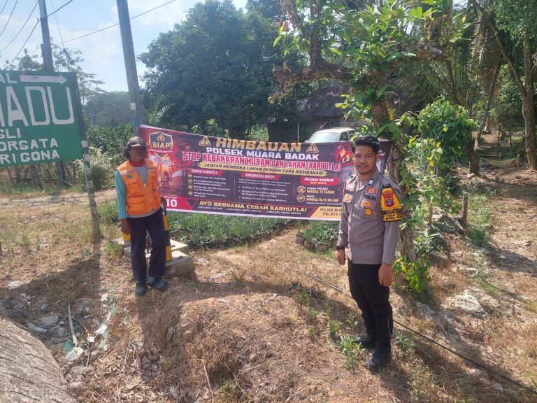Mitigasi Penanganan Karhutla, Polsek Muara Badak Perkuat Edukasi dan Peringatan Dini