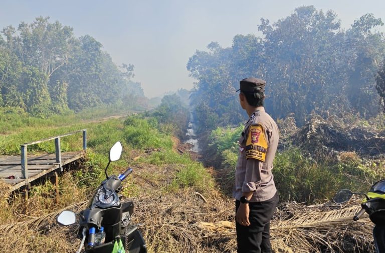 Sinergi Lintas Elemen, Kebakaran Lahan di Santan Ilir Berhasil Dipadamkan