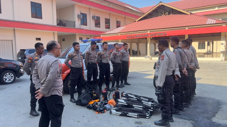 Perkuat Penanganan Karhutla, Polres Bontang Kerahkan Personel Samapta Ke Muara Badak